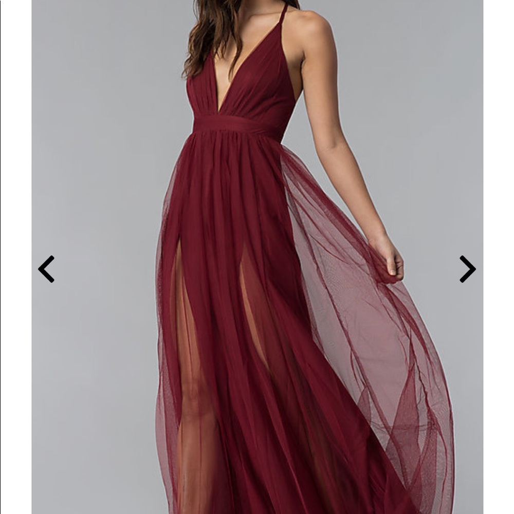 “Long Sexy Prom Dress with Deep V-Neckline”
